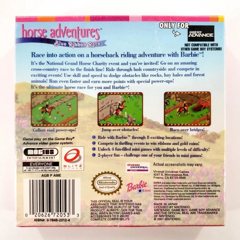 Barbie Horse Adventures: Blue Ribbon Race (Nintendo Game Boy Advance) New Sealed